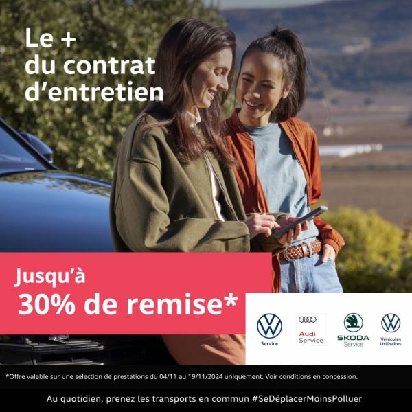 Offres exclusives contrat d'entretien Volkswagen / Audi / Skoda / Volkswagen Utilitaires